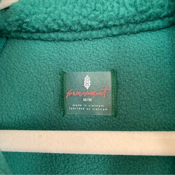 NWT Free People Movement Hit The Slopes Fleece Jacket Green Glow Medium - Picture 6 of 8